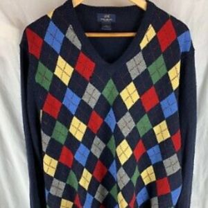BROOKS BROTHERS 346 argyle sweater classic preppy
